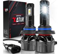 KATUR Lampadina LED HB4 120W 30000LM, 700% Luminosità, 2 Lampadine HB4 9006 LED 6000K Bianco Xenon, Universale