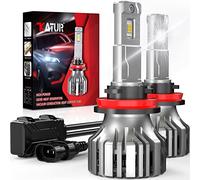 KATUR Lampadine H11 LED 110W, 20000LM 6000K-6500K Xenon Bianco IP65 Impermeabile Kit Lampade LED H8 H9 Fari Abbaglianti o Anabbaglianti per Auto(2 Pezzi)