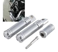 KATUR Pedane Moto Pedane poggiapiedi in Alluminio Argento CNC CNC Pedane poggiapiedi per Harley Davidson Sportster XL 1200 883 Custom