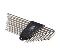 KATUR Set di chiavi a stella a doppia testa antimanomissione a braccio lungo, set di chiavi per rivestimento con finitura cromata 9 pezzi con forza libera che aiuta l'impugnatura a L T6-T27