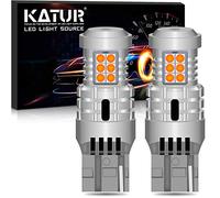 KATUR T20 7440 W21W WY21W 7440NA Lampadine a LED Luminoso Eccellente 12pcs 3030 & 8pcs 3020 Chips CANBUS Senza errori Luci di parcheggio di Arresto della Coda del Freno di retromarcia,Giallo ambrato