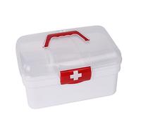 Katutude Scatola per Medicinali Cassetta di Pronto Soccorso, Armadietto per medicinali Multifunzionale a Doppio, Armadietto delle Medicine con Maniglia per Medicinali di Emergenza Multifunzione