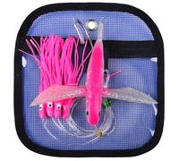 KATUYSHA Daisy Chain Teaser - Esca da pesca a traina, per pesca in mare marino, tonno, mahi, wahoo, completamente attrezzata, con borsa a rete