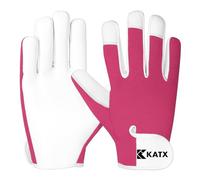 Katx - Guanti da giardinaggio in pelle per donne e uomini, multiuso a prova di spina, ideali come regalo per il giardinaggio per donne e uomini (Pink, S)