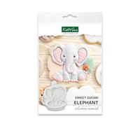 Katy Sue Katy Sue Designs - Stampo in silicone a forma di elefante, per decorare torte, biscotti e artigianato, stampo a forma di elefante da utilizzare con fondente, pasta di zucchero e argilla per