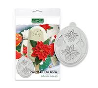 Katy Sue Poinsettia Duo - Stampo in silicone per decorazione torte e artigianato