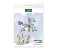 Katy Sue Stampo in silicone a forma di carosello per decorare torte e creazioni artigianali, per creare un cavallo da fiera splendidamente dettagliato - Dimensioni stampo 81 x 110 x 10 mm