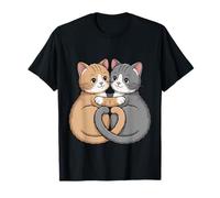 Katze Meow Verliebte Paare Liebesbeweis Valentinstag Maglietta
