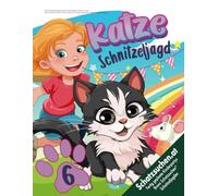 Katze Schnitzeljagd Kindergeburtstag für Katzenliebhaber Kinder ab 6 Jahren: Spiel mit Katzen für Kinder - Katzen Schatzsuche kombiniert lustige Rätsel & Spiele für Mädchen & Junge