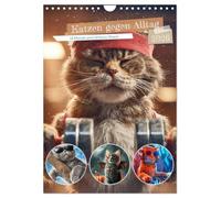 Katzen gegen Alltag (Wandkalender 2026 DIN A4 hoch), CALVENDO Monatskalender: Langweilige Kalender waren gestern, hier kommt die volle Katzenpower!