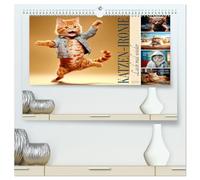 KATZEN-IRONIE Lach mal wieder (hochwertiger Premium Wandkalender 2026 DIN A2 quer), Kunstdruck in Hochglanz: Samtpfötchen mit amüsanten Sprüchen