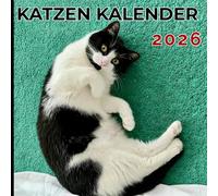 Katzen Kalender 2026: Monatskalender in Farbe mit süßen Katzenfotos 12 Monate | Ein Monatskalender | Januar ezember 2026 |