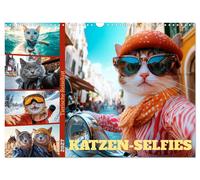 KATZEN-SELFIES Animal wanderlust (Wall Calendar 2027 DIN A3 landscape), CALVENDO