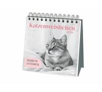 Katzen Weisheiten Premium-Postkartenkalender 2026: 53 Postkarten mit zauberhaften Katzenfotos und Zitaten in einem kleinen Kalender für Katzenfans. Zum Aufstellen.