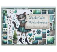 Katzen. Zauberhafte Weltenbummler. Mit Herz und Neugier durch das Jahr. (Wandkalender 2026 DIN A2 quer), CALVENDO Monatskalender: Charmante ... aus dem Leben der stilvollen Stubentiger.