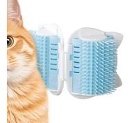 Katzenbürste - 59g Selbstpflege Wand-Eckkratzer PP Massagebürste Katzenminze Eckkratzbaum Weiche Fellpflege Bürste Für Langhaar Kurzhaar Kätzchen Wandmontage Wellness Für Katzen Und Welpen