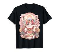 Katzenkat Ramen Kawaii Japan Samurai Grafica Snack Maglietta