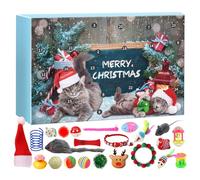 Katzenspielzeug Advent 2025 - Scatola per il conto alla rovescia di Weihnachts per Katzen | 24 Tage Interaktives Katzenspielzeug Gift Set | Calendario Festlicher per indoor Spiel, Training