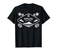 Kauai Aloha Stato Hawaii Palme Tartaruga Marina Souvenir Maglietta