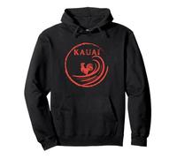 Kauai Hawaii Chicken Rooster Surf Wave Coffee Garden Island! Felpa con Cappuccio
