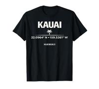 Kauai Hawaii Coordinate Tropical Island Travel Design Maglietta