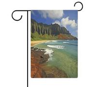 Kauai Hawaii Seashore - Bandiera da giardino su entrambi i lati, per esterni, benvenuto, festività, per feste, vacanze, esterni, portico, decorazione per la casa, 31 x 47 cm