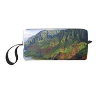 Kauai Hawaii Seashore - Borsa per trucchi con stampa in riva al mare, borsa per cosmetici resistente, borsa da viaggio per il trucco, regalo essenziale per donne e uomini, bianco, Taglia unica