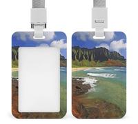 Kauai Hawaii Seashore - Porta badge con cordino verticale, per lavoro, ufficio, infermiera, insegnante di medicina, donne