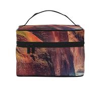 Kauai Hawaii Seashore Travel Makeup Bag - Organizer portatile per articoli da toeletta con scomparti con cerniera per spazzole, bottiglie e prodotti per la cura della pelle