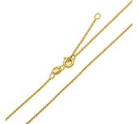 Kauf-mich-weg Collana in argento sterling 925 placcato oro, larghezza 1,1 mm, lunghezza a scelta, 35-40, 42-45, 45-50, 55-60 cm, senza nichel, 55-60cm, Argento sterling, Nessuna pietra preziosa