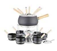 SET FONDUTA 23 PEZZI BOURGUIGNONNE EVA ACCIAIO NERO OPACO CON FORCHETTE CIOTOLE