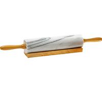Eva Mattarello in Marmo base Legno per Pasta Sfoglia Rullo L. 26 ø 6 Cm - Rotex