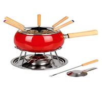 Fonduta Smaltata Rossa Set Pezzi 12