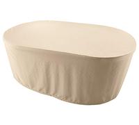 Kaufpirat Premium Copertura per i Mobili da Giardino Ovale 200x110x75 cm Custodia Protettiva Copri Copertura Rivestimento per Sedili Impermeabile Resistenza all'Acqua di 6.000 mm Beige