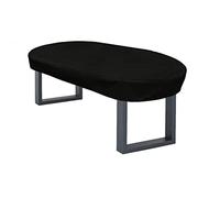 Kaufpirat Premium Copertura per i Mobili da Giardino Ovale 220x115x15 cm Custodia Protettiva Copri Copertura Rivestimento per Sedili Impermeabile Resistenza all'acqua di 6.000 mm 900 D 500 gr Nero