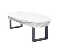 Kaufpirat Premium Copertura per i Mobili da Giardino Ovale 230x100x15 cm Custodia Protettiva Copri Copertura Rivestimento per Sedili Impermeabile Resistenza all'acqua di 6.000 mm 900 D 500 gr Bianco