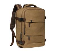 KAUKKO Canvas 40L Zaino da viaggio, Amichevole Bagaglio a mano Zaino da per 15.6 pollici Laptop, Volo Approvato Bagaglio Idrorepellente Cabina Zaino per Viaggio Weekend Trip
