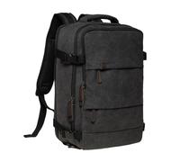 KAUKKO Canvas 40L Zaino da viaggio, Amichevole Bagaglio a mano Zaino da per 15.6 pollici Laptop, Volo Approvato Bagaglio Idrorepellente Cabina Zaino per Viaggio Weekend Trip