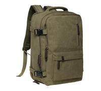KAUKKO Canvas 40L Zaino da viaggio, Amichevole Bagaglio a mano Zaino da per 15.6 pollici Laptop, Volo Approvato Bagaglio Idrorepellente Cabina Zaino per Viaggio Weekend Trip