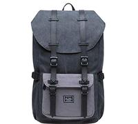 KAUKKO Ep5 Zaino daypack unisex, Nero e Grigio-1, Taille unique, Zaino