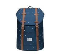 KAUKKO Zaino bello e ben pensato con scomparto per laptop da 15" per scuola, università, 22 litri, poliestere Blauep6-5, Taille unique, Cartella