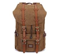 KAUKKO Zaino in nylon per Computer Portatile da 15", Casual retrò Viaggi Trekking Backpack