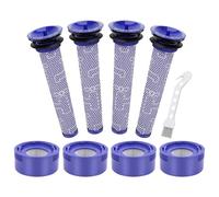 Kaulolado V8 V7 Animal Filter Ricambio per Dyson V7 V8 Animal Absolute Motorhead Cordless Stick Aspirapolvere, 4 Post Filter, 4 Pre Filtro e V8 V7 Roller Brush, Codice 965661-01 & 967478-01.
