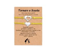 kaululu Bracciale Madre e Figlia Bracciale Personalizzato con Incisione del Nome Bracciale Ritorno a Scuola per Ragazzi e Ragazze Regali per Ritorno a Scuola Regali per Mamma Figlia