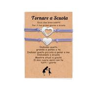 kaululu Bracciale Madre e Figlia Bracciale Personalizzato con Incisione del Nome Bracciale Ritorno a Scuola per Ragazzi e Ragazze Regali per Ritorno a Scuola Regali per Mamma Figlia (Viola)