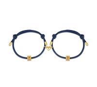 kaululu Bracciale Personalizzato con Alfabeto per Coppia Bracciale Regolabile con Nome per Donna Uomo Bracciale Magnetico Abbinato per Amicizia Regalo per Coppia Famiglia San Valentino