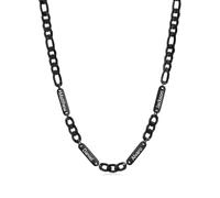 kaululu Collana Personalizzata da Uomo in Acciaio Inossidabile con Nome Collana Cubana Argento Nero Oro Regali Personalizzati per Uomo Festa del papà (Nero-4)