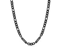 kaululu Collana Personalizzata da Uomo in Acciaio Inossidabile con Nome Collana Cubana Argento Nero Oro Regali Personalizzati per Uomo Festa del papà (Nero-2)