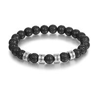 kaululu Personalizzato Bracciale con 4 Nomi Incisione Uomo in Pietre Naturali con Braccialetti Coppia con Nomi Personalizzati Bracciale per Papa BFF Regalo di Compleanno
