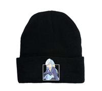 KAUYENL Cappellino Invernale Uomo That Time I Got Reincarnated As a Slime, Berretto Slouchy in Maglia con Stampato, Cappello All'Aperto Invernale Antivento e Spessa(Black2)